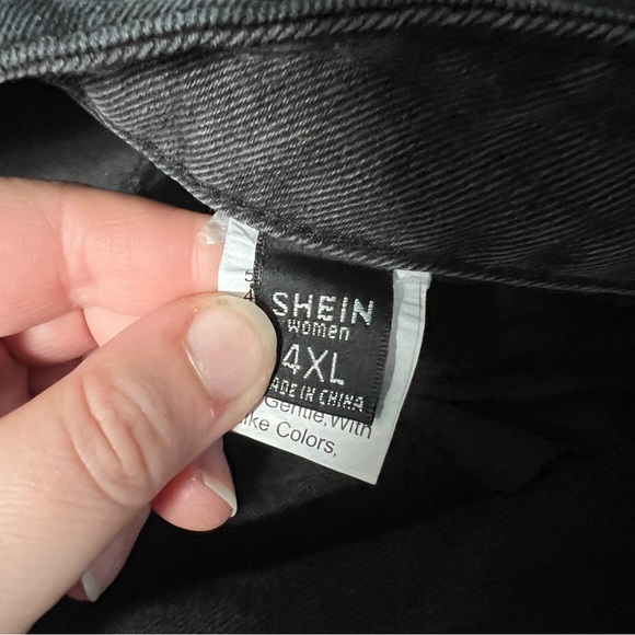 Shein Black Jeans Wide Leg Cotton Blend Women's Shein Size 4x Standard Size 2x - Picture 4 of 9